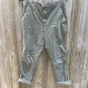 Gap army green girlfriend chinos (size 10)